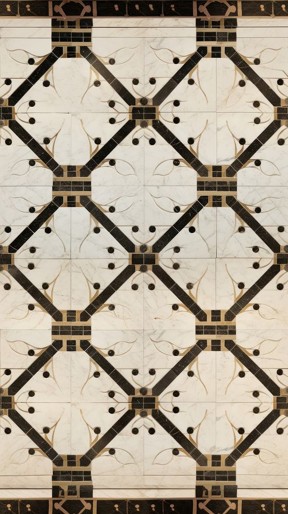 Antique art tile pattern indoors guitar musical instrument.
