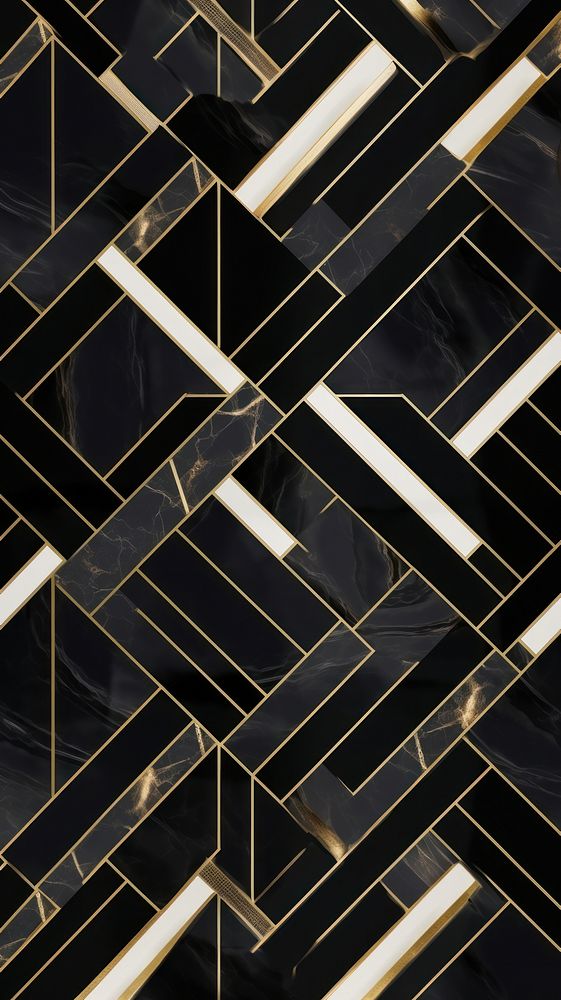 Black gold tile pattern aluminium lighting.