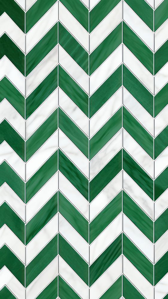 Chevron tile pattern green flag home decor.