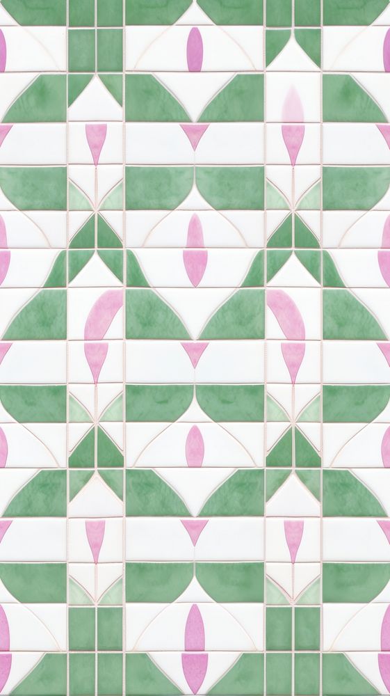 Pink lotus tile pattern art.