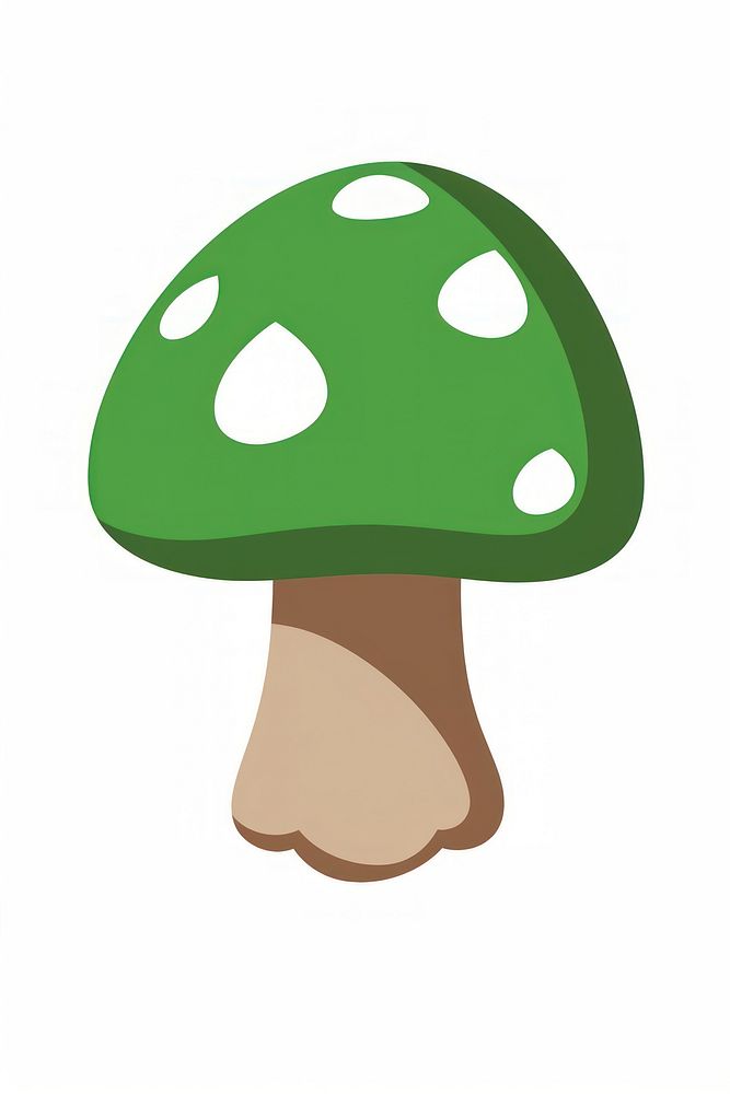 Flat design toadstool green mushroom amanita agaric.