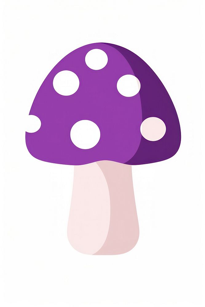 Flat design toadstool purple astronomy mushroom outdoors.