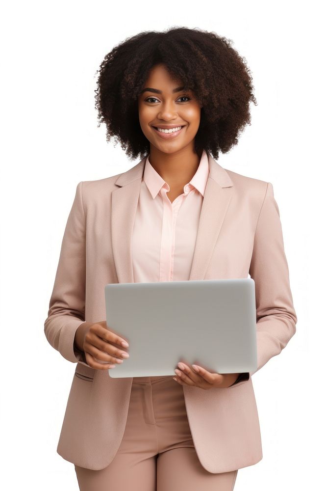 Young black business woman laptop photo photography.