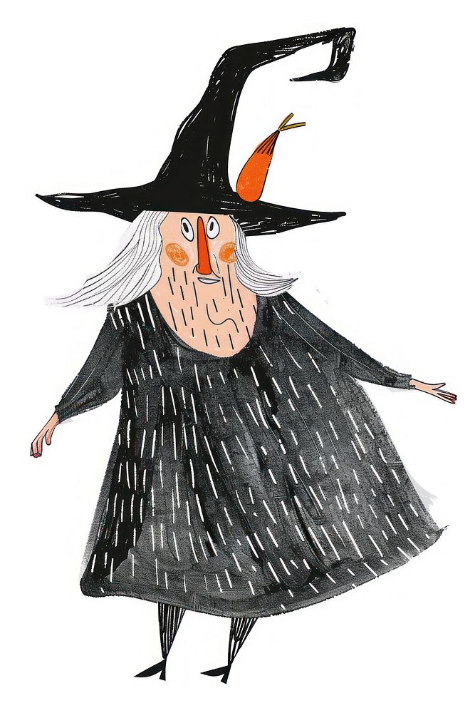 Old witch person publication illustrated.