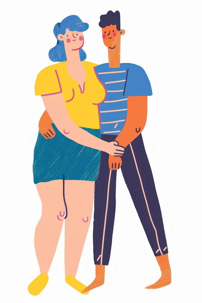 Couple lgbt person illustrated clothing.
