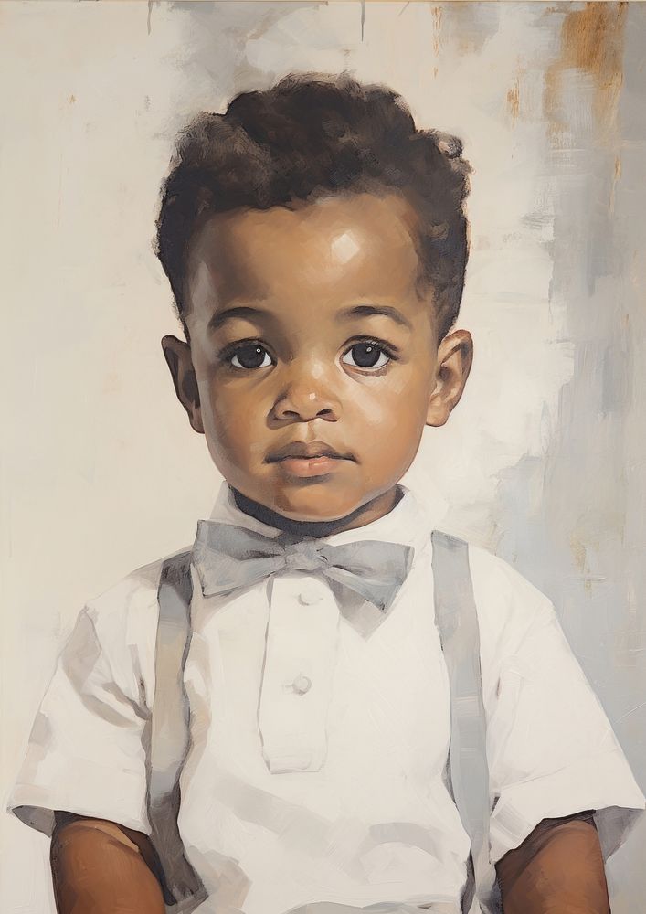 African american baby boy painting photography accessories.