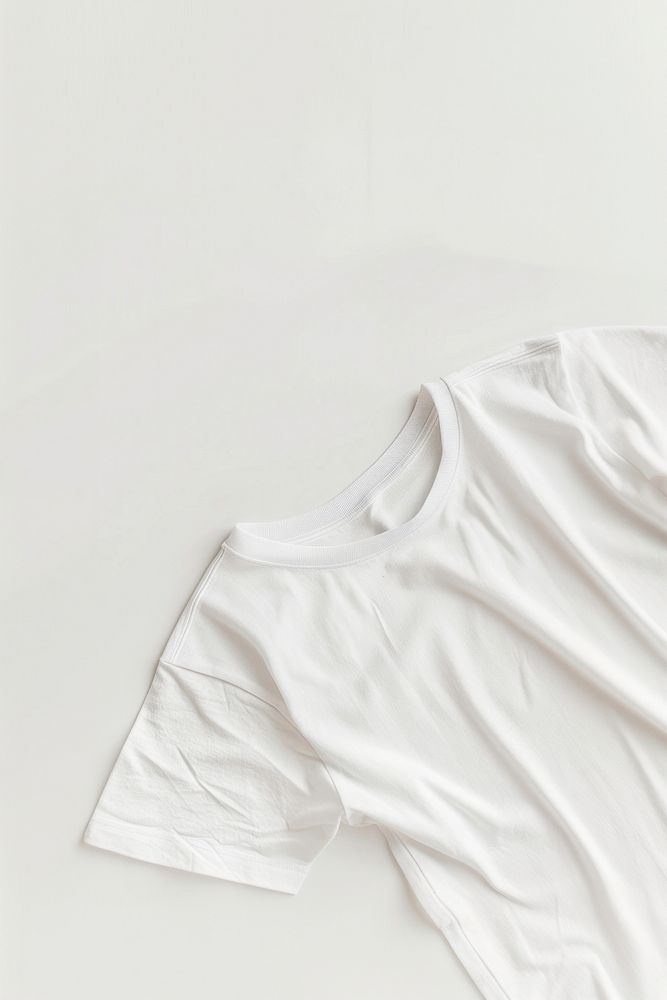 Tee mock up white undershirt clothing.
