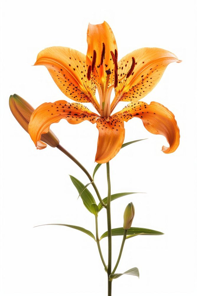 Tiger lily flowers blossom anther plant.