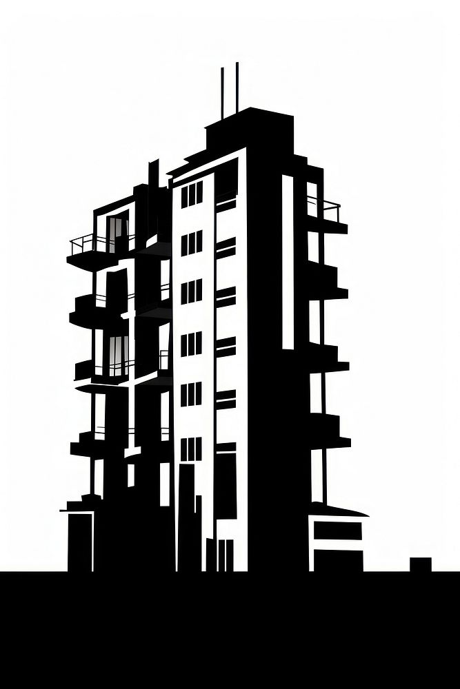 Building silhouette art architecture illustrated | Free Photo ...