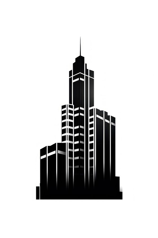 Building silhouette architecture metropolis skyscraper.