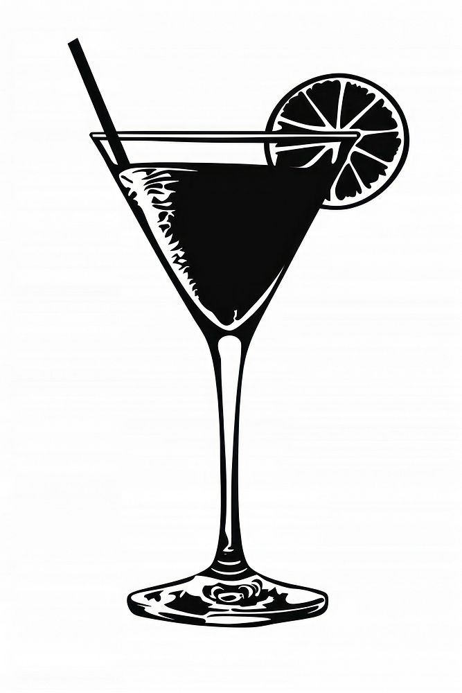 Cocktail silhouette beverage alcohol martini.