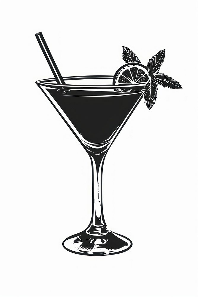 Cocktail silhouette beverage alcohol martini.