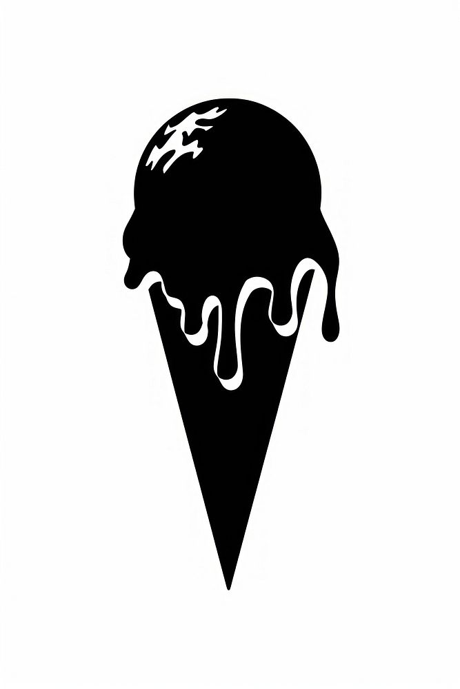 Ice cream silhouette stencil person human.