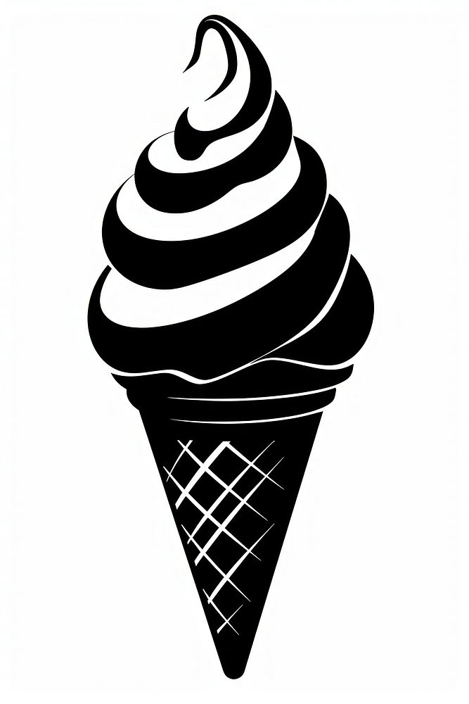 Ice cream silhouette dessert creme food.
