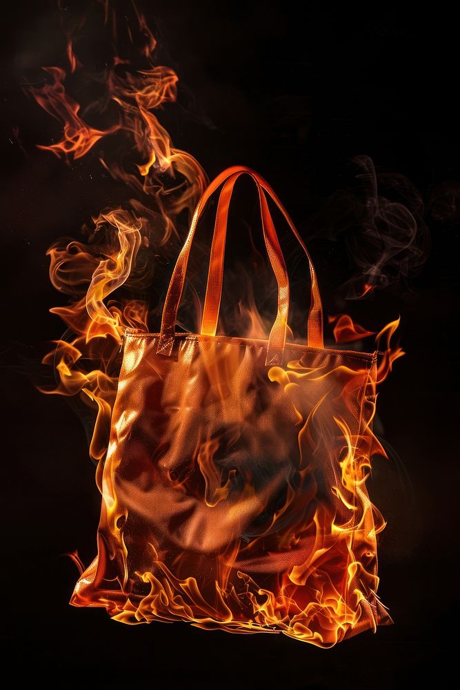 Photo of bag flame fire accessories.
