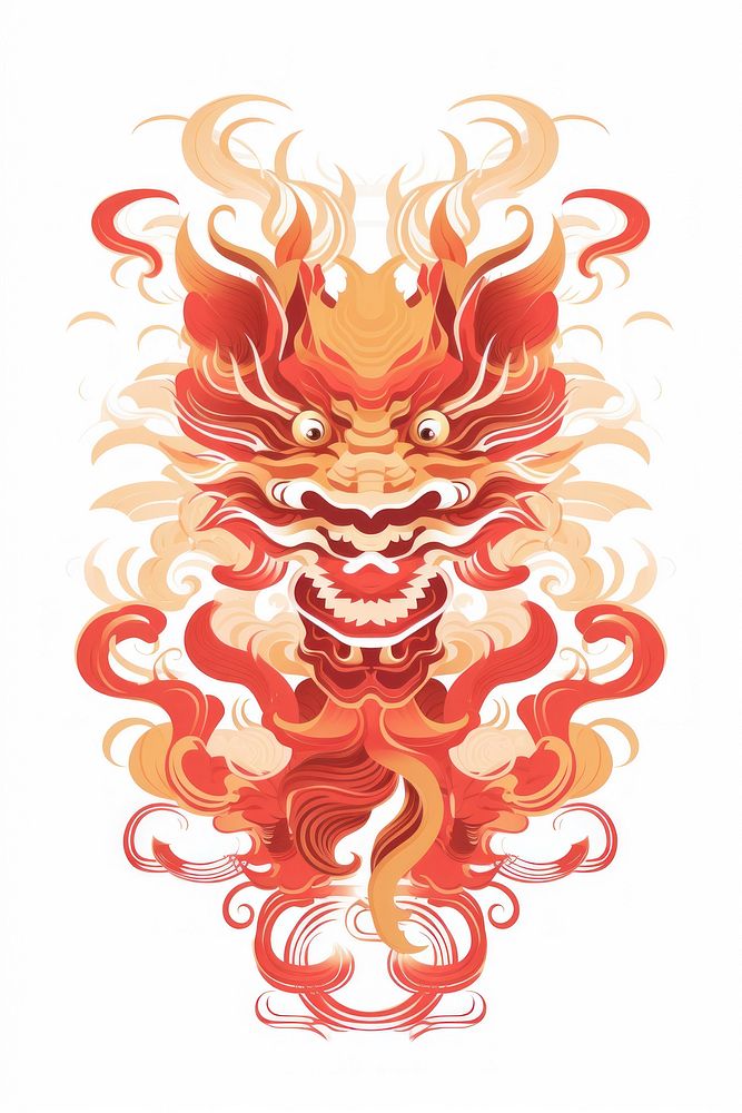 Chinese dragon art graphics ketchup.