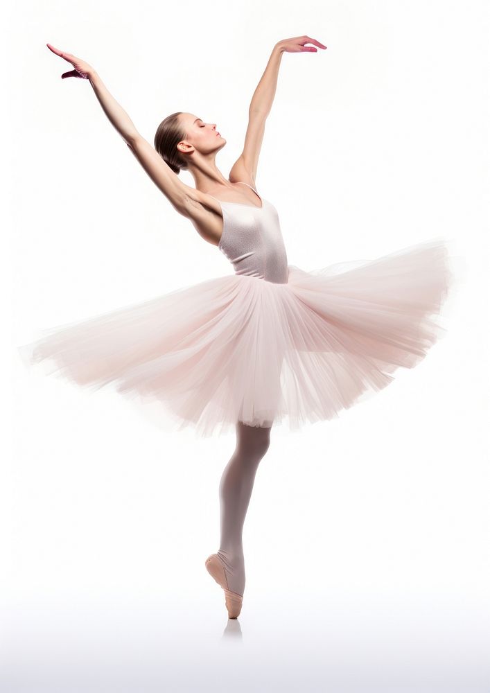 Beautiful ballerina dancing woman recreation.