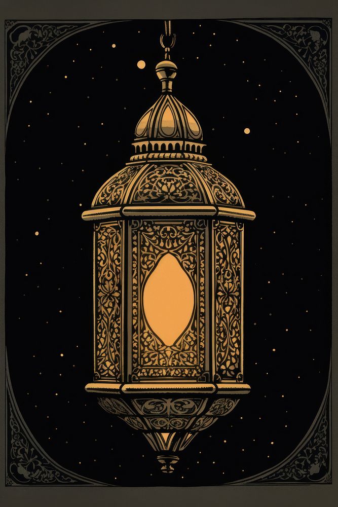 Eid mubarak lantern chandelier lamp.