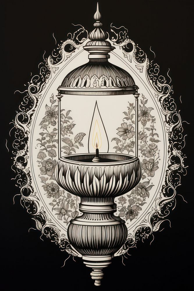 Diwali candle lantern chandelier lampshade.