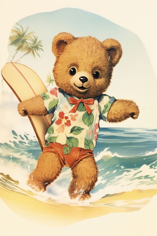 Teddy bear outdoors nature ocean.