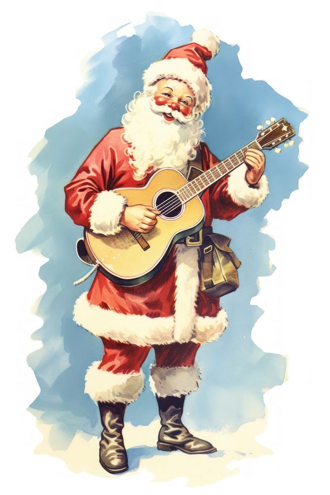 Christmas performer festival guitar.