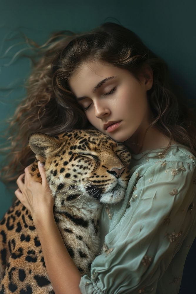 Sleeping with a panther photo photography portrait.