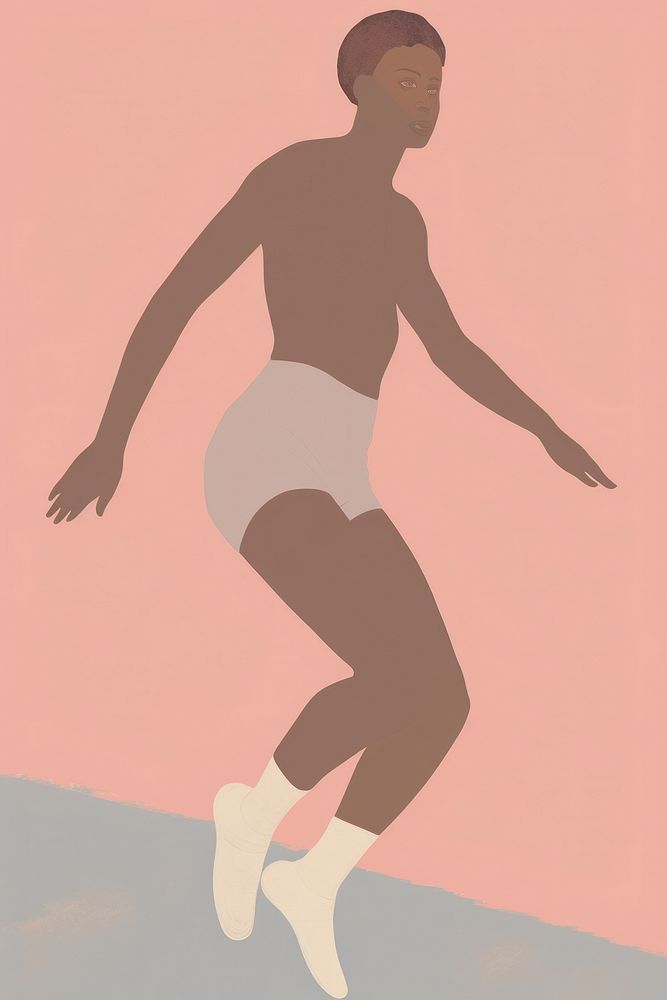 A person on sk8 cartoon exercising silhouette.