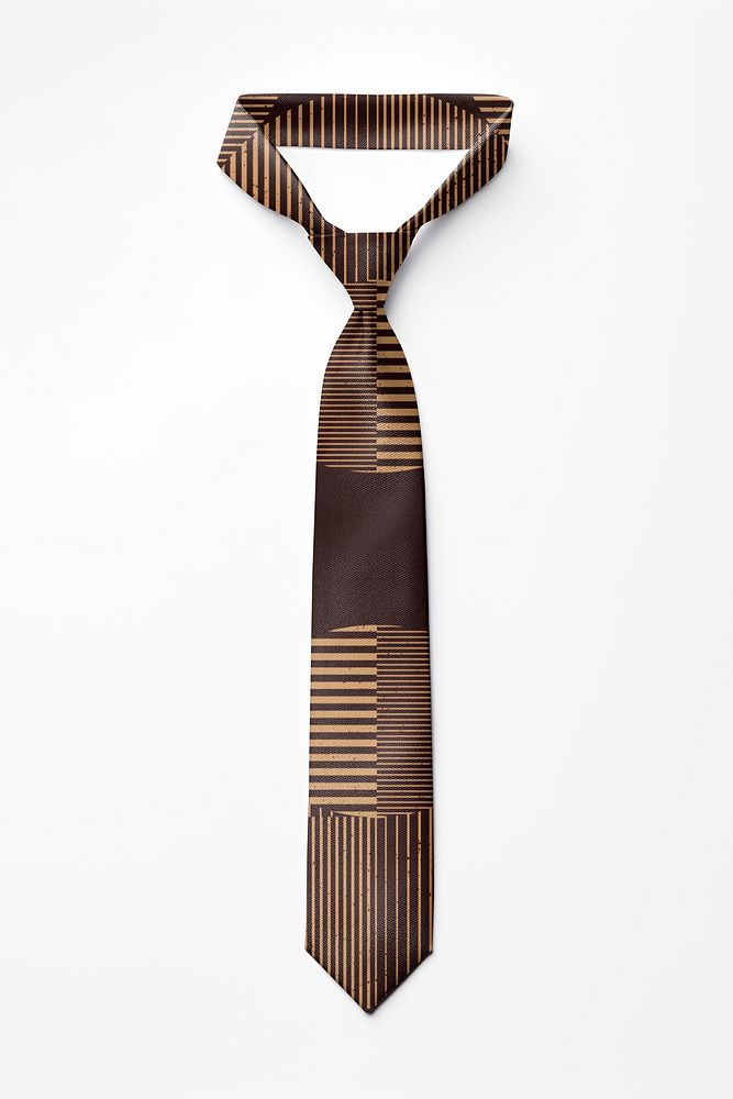 Brown necktie mockup psd
