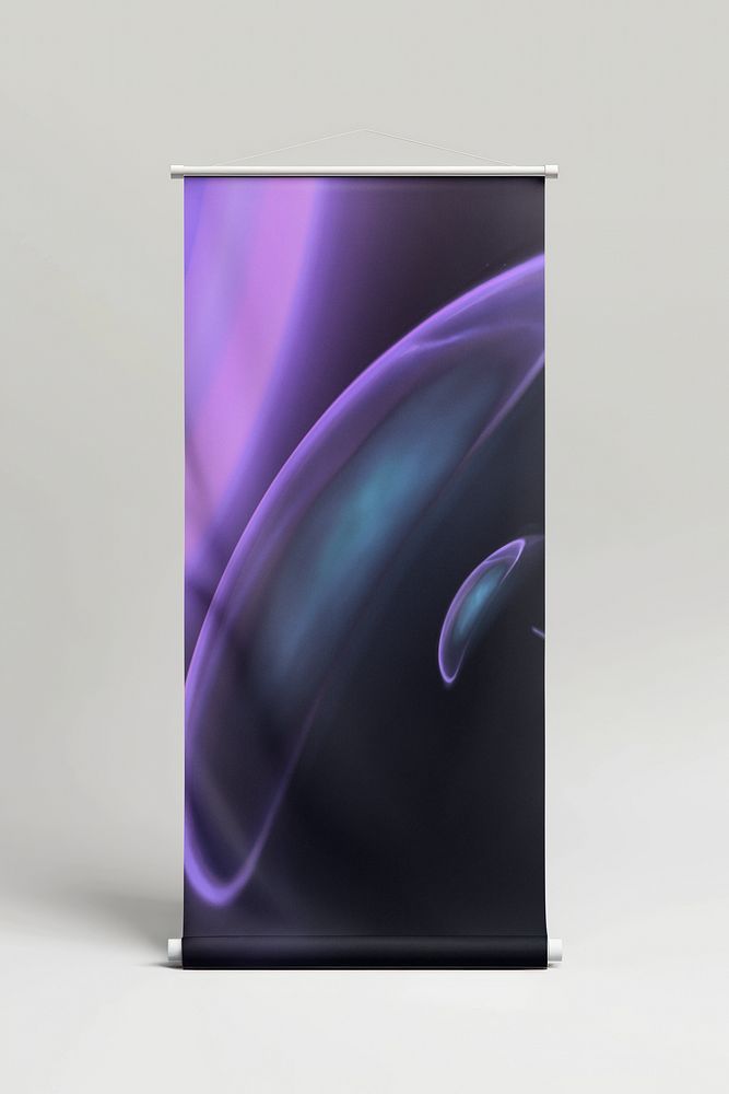 purple roll up banner