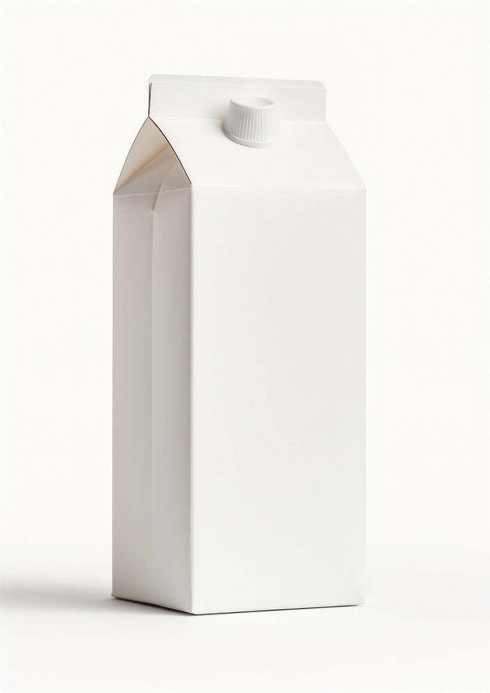 Juice or milk blank white carton one box white background simplicity container.