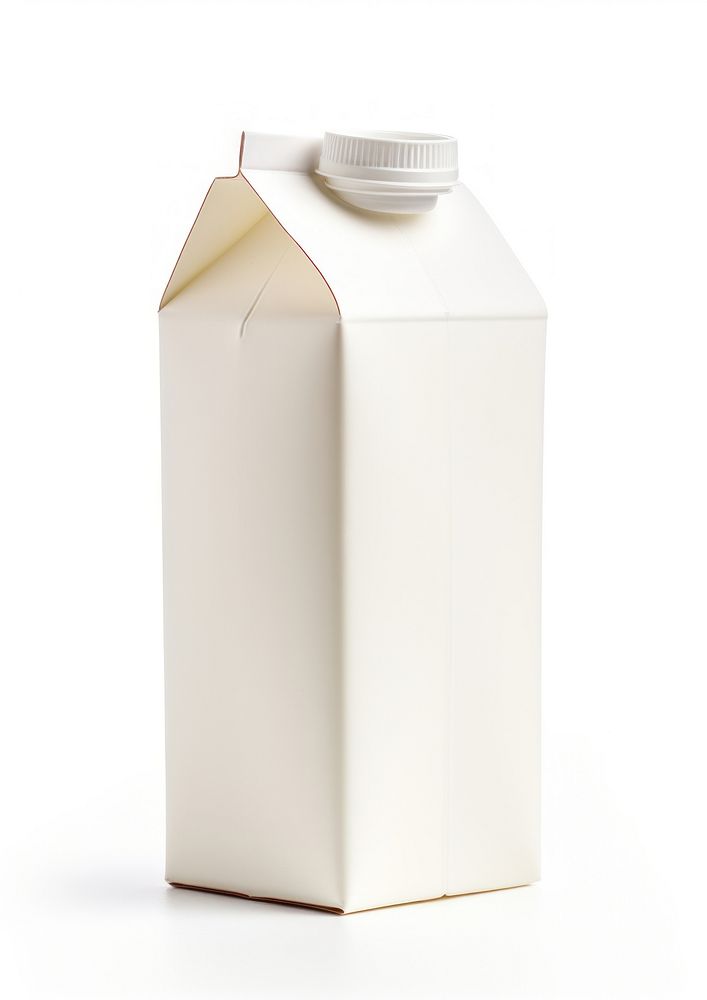 Milk carton box white white background container.