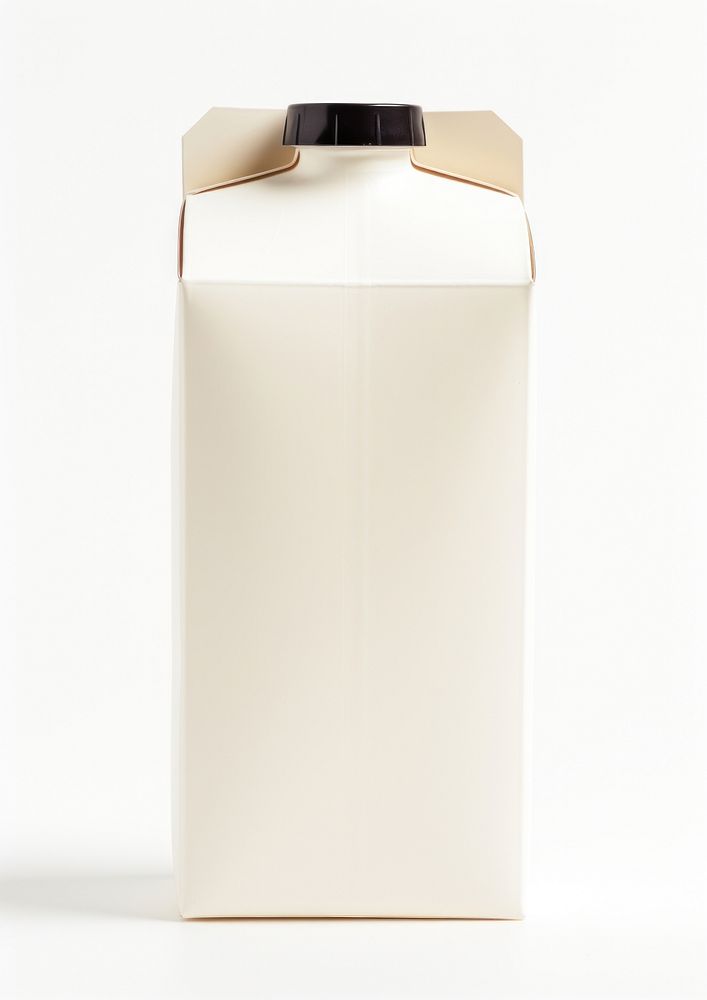 Milk carton box bottle white background rectangle.