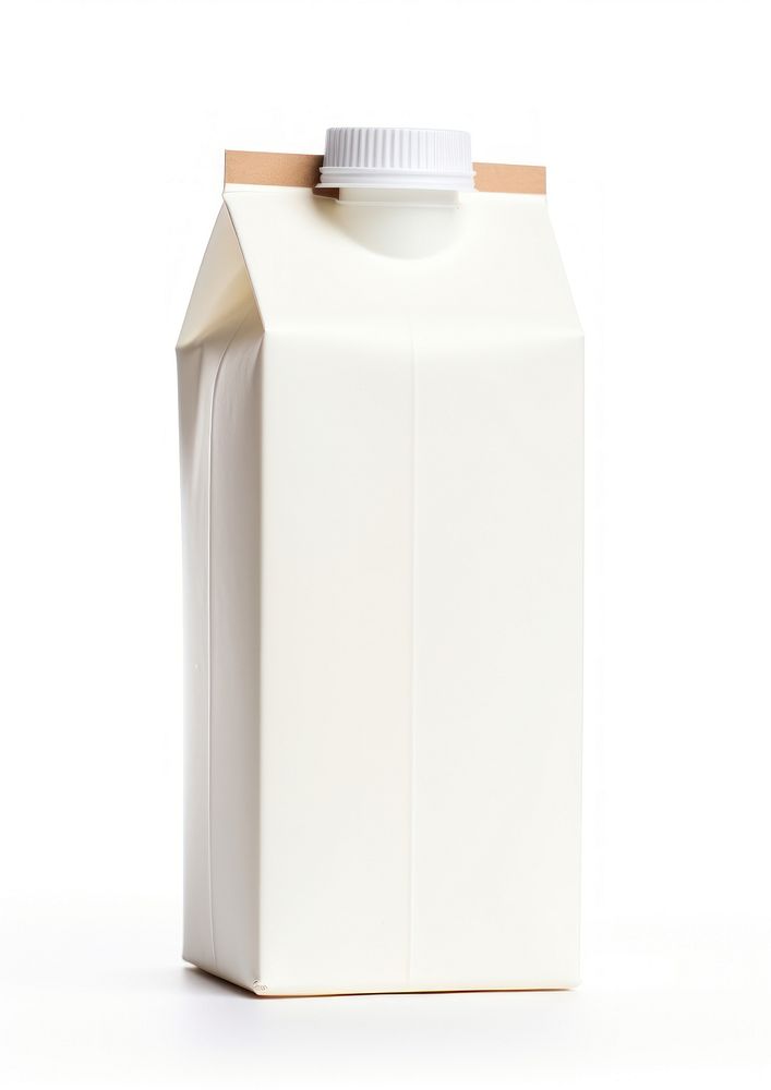 Milk carton box bottle white background refreshment.