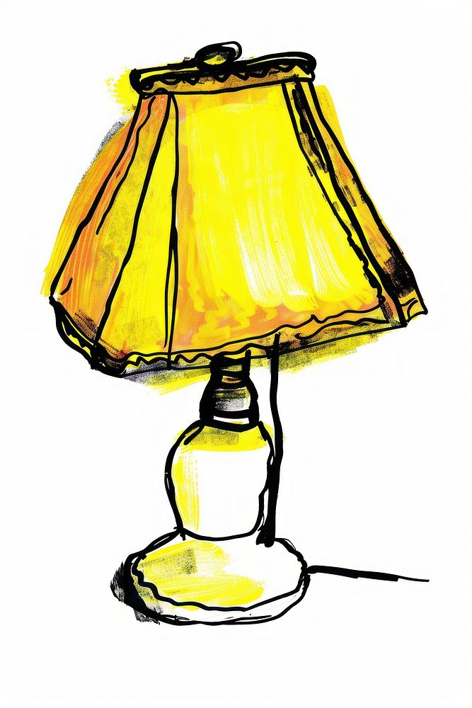 Lamp lampshade white background illuminated.