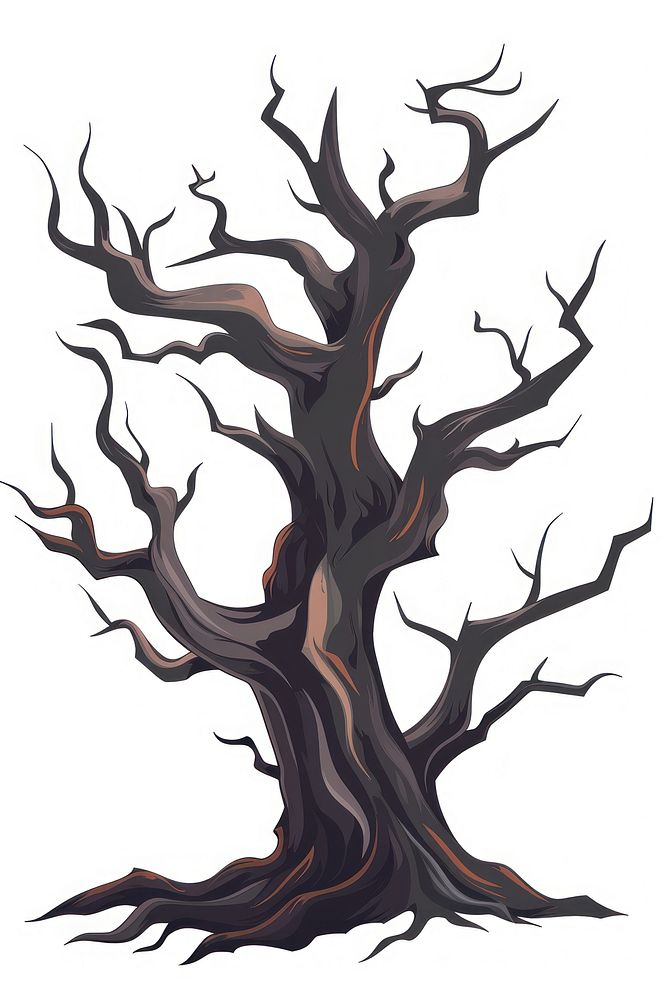 Spooky tree drawing sketch plant.