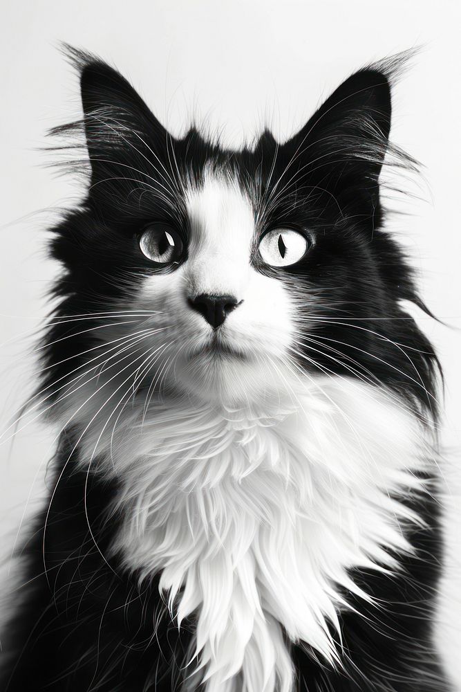Domestic cat portrait drawing mammal.