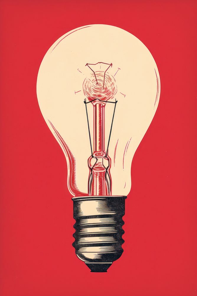 Light bulb lightbulb red electricity.