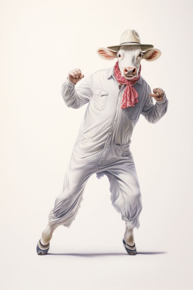 Cow character Music Dance photography performer clothing.
