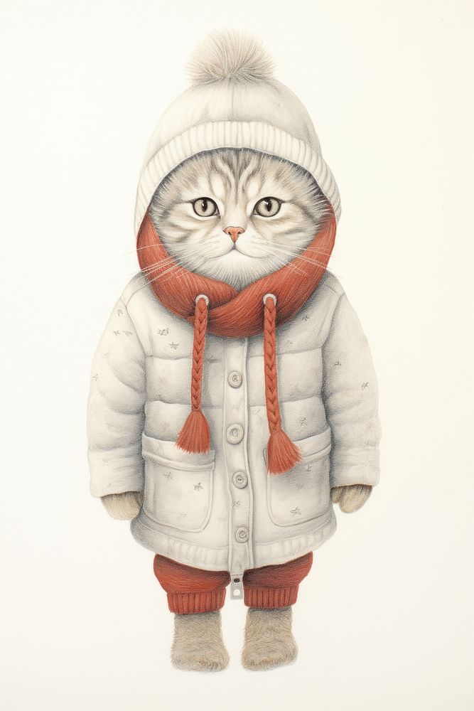 Cat character Winter clothes sweatshirt clothing knitwear.