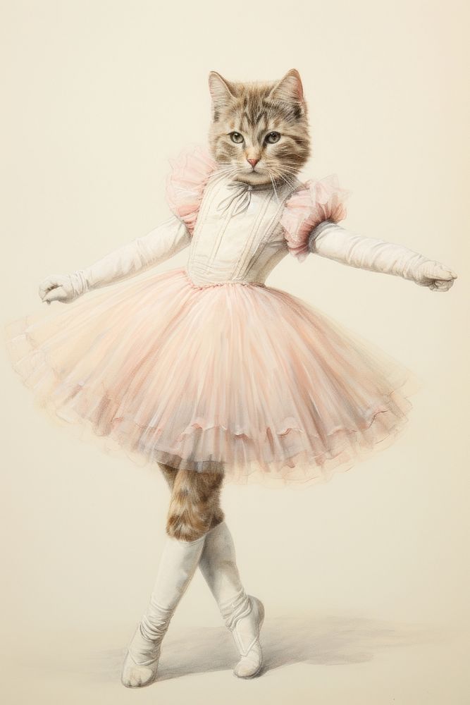 Cat character Ballet ballet recreation ballerina.