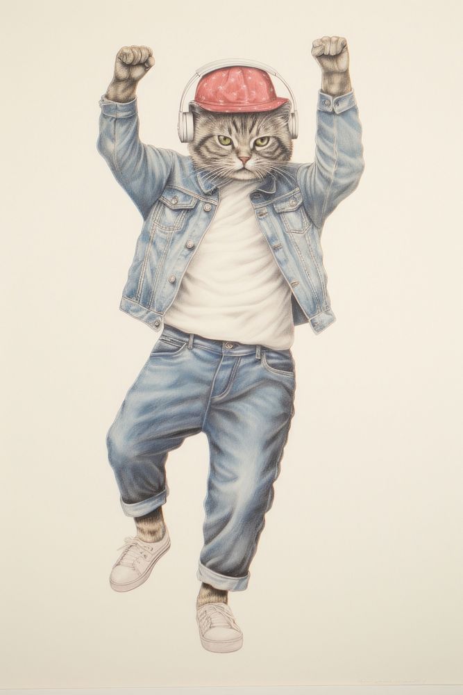 Cat character Music Dance drawing sketch photography.