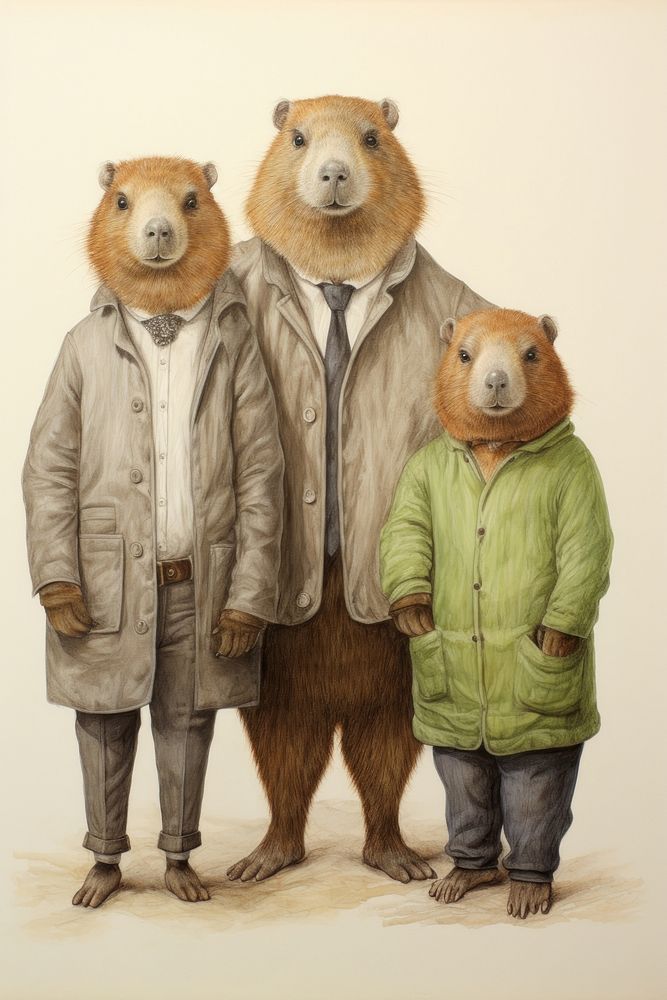 Capybaras character Family accessories accessory clothing.