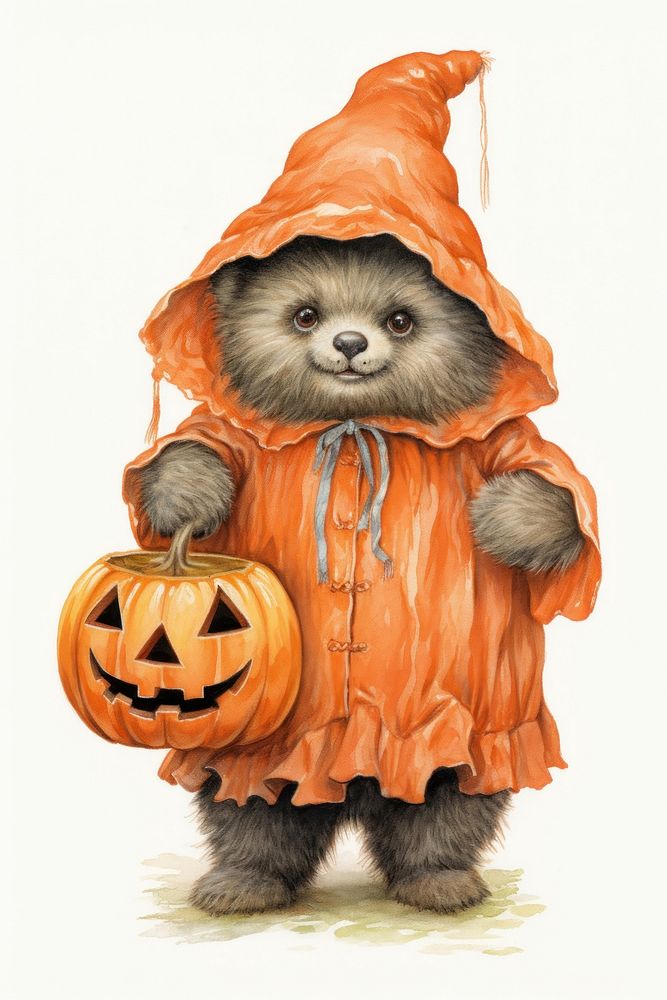 Bear character halloween sweatshirt clothing festival.
