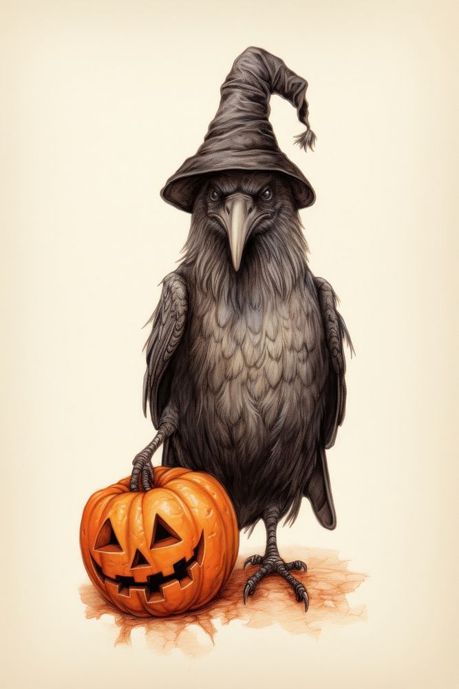 Bird character halloween festival animal beak.