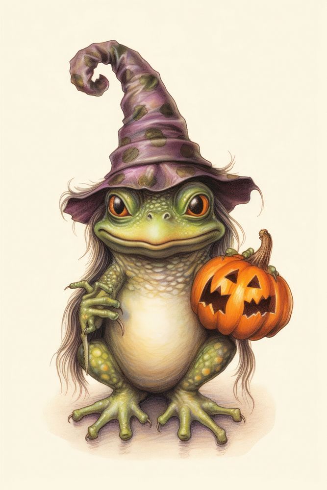 Frog character halloween festival animal bird.