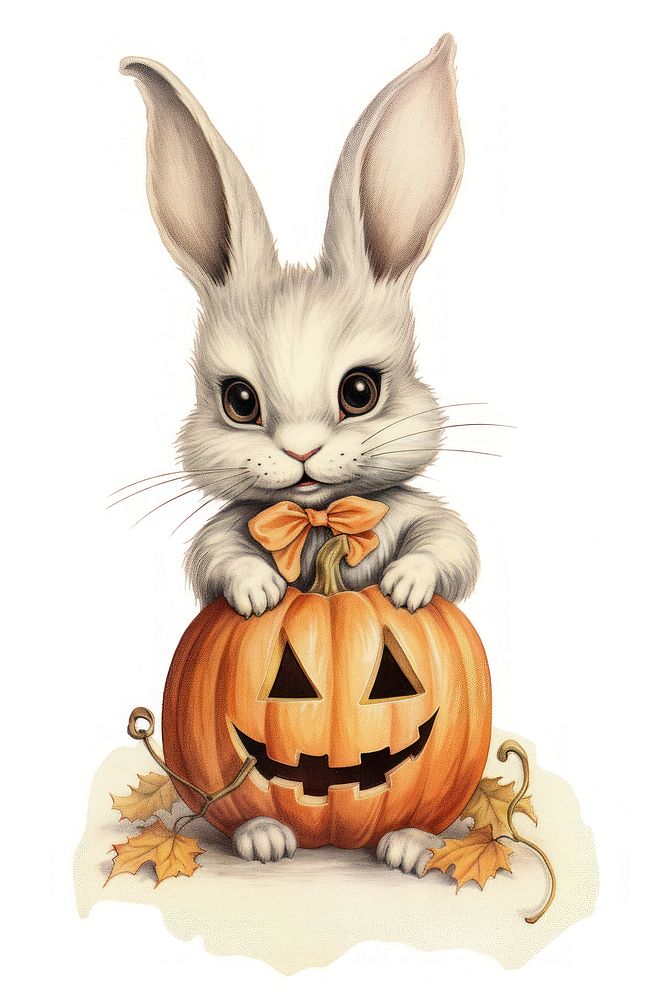 Rabbit character halloween festival animal mammal.