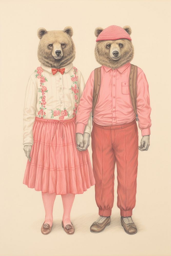 Bears character Love Couple and Date accessories accessory clothing.