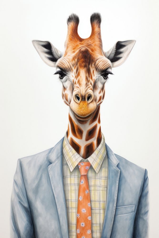 Giraffe character Business cloth accessories accessory clothing.