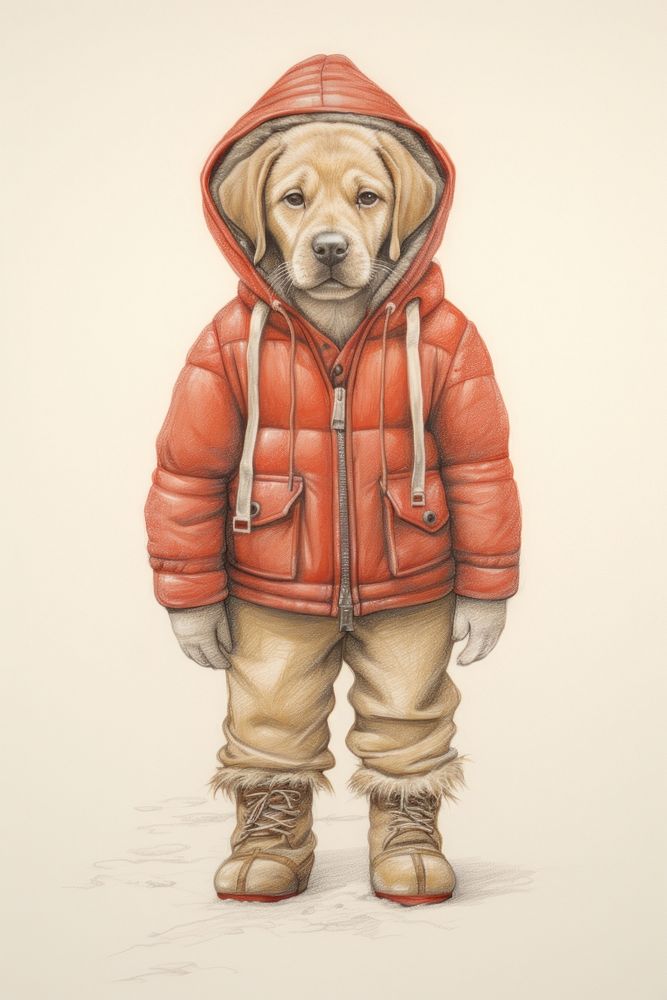 Dog character Winter clothes photography sweatshirt clothing.