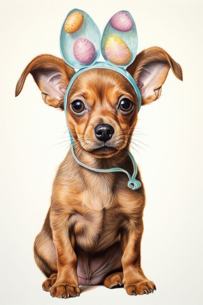 Dog character Easter chihuahua animal canine.